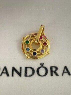 Pandora ME Chakra Medallion Charm Dangle Gold-Plated with box